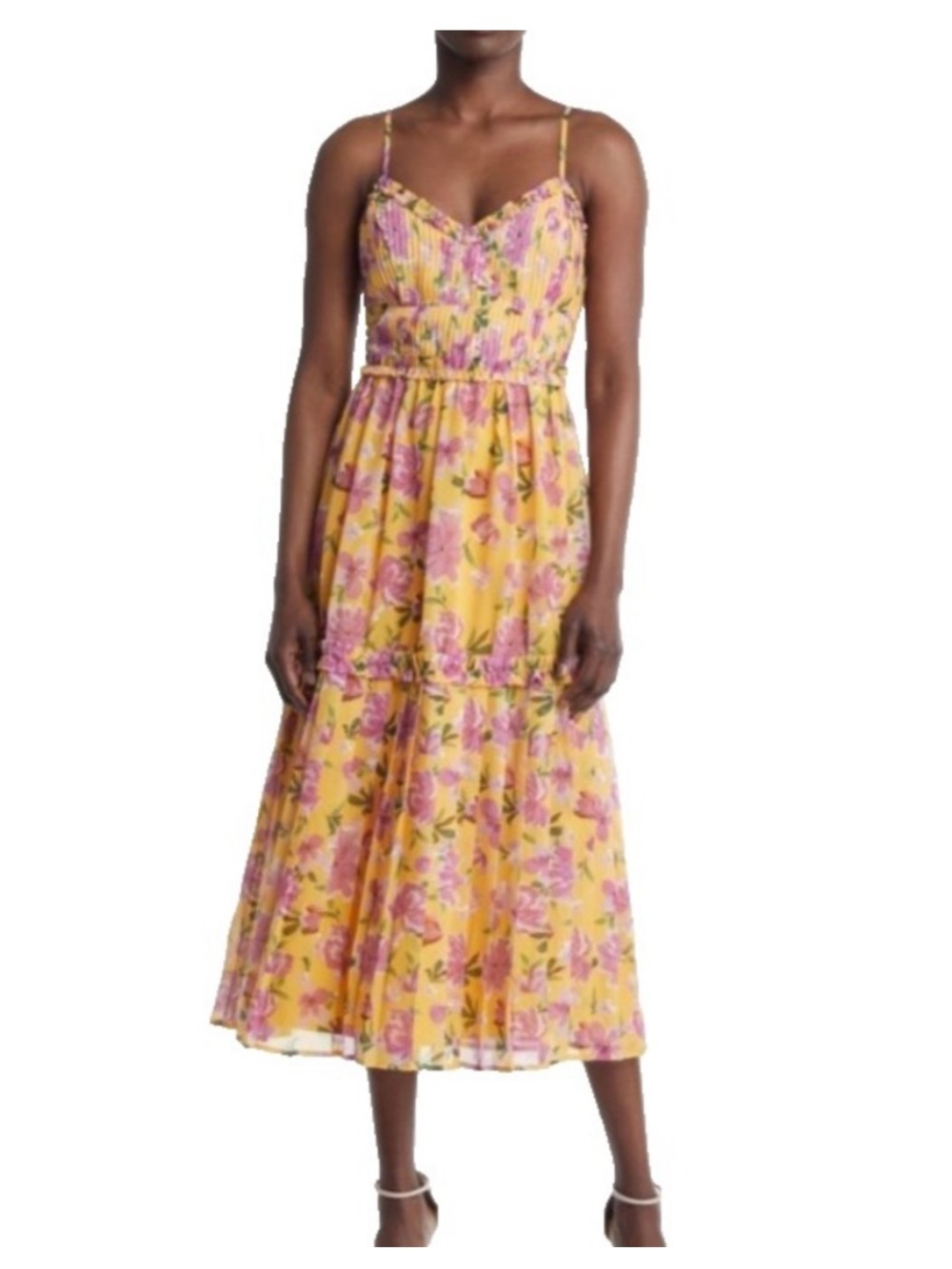 Adelyn Rae floral pleated dress